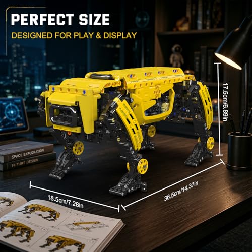 Mould King Robot Dog Building Set, Remote Controlled Robot Dog Toy for Kids, Mechanical Robot to Build, DIY Building Set as STEM Project/Collectibles (936 Pieces)