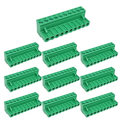 10Pcs 10-Pin 5.08mm Pluggable PCB Terminal Block Adapters - size: 10pcs 10P 5.08mm