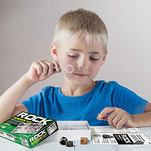Piano Potato Rock and Mineral Kit 15 PCS with Box, STEM Geology for Kids - style: Rock Kit