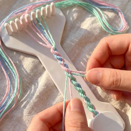 Pjsrsdaee Adjustable Paracord Jig & Friendship Bracelet Loom, 3D Printed Bracelet Making Tool Kit for Hobbyists and Crafters — Spiral Tension Control for DIY Handmade Crafts, Jewelry Knitting, 2-Pack