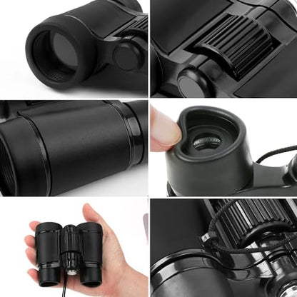Scotamalone Kids Toy Binoculars Shock Proof for Age 3-12 Years Old Boys Girls Bird Watching Educational Learning Hunting Hiking Birthday Presents - color: black, size: one pc