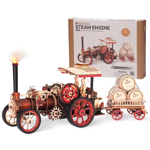 3D Wooden Puzzles for Adults, Steam Locomotive Model Cars Kits for Adults, 3D Wood Puzzle Adult, Valentines Day Gift Model Building Kits, Train/Hobbies/Crafts