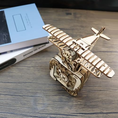 Music Park 3D Wooden Puzzle, Airplane Music Box - color: Airplane