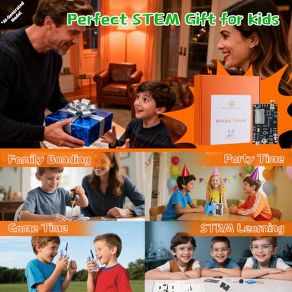 eUda+ STEM Walkie-Talkies Kit Building Toys for Boys Age 8-12-14-16-17+ Educational Games for Kids 8-12 Stem Kits for Kids Age 12-14 DIY Kits for Kids Teenage Girl Gifts (Assembly Version, RTC) - size: Assembly Version, Rec-Transparent Clear (RTC)