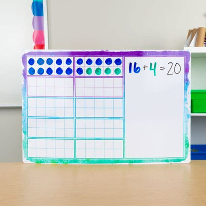 Really Good Stuff Ten-Frames & Place Value Dry-Erase Practice Mats