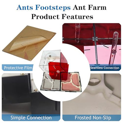 Ant Farm Nest STEM Science Learning Kit DIY Terrarium Kit Care for Live Ants Ant Habitat with Water Tower Nurturing Room and Comprehensive Observation-Set 3 - size: 3