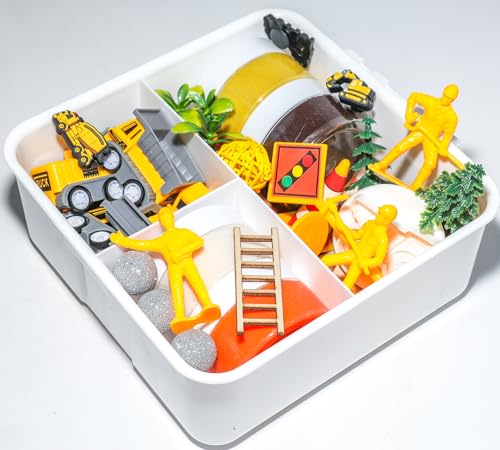 Construction Playdough Kit - Trucks, Cones & Signs - style: Construction Playdough Kit