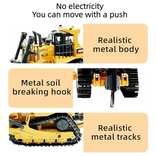 Die Cast Construction Toy All-Metal Heavy Bulldozer Model 1:50 Scale - Highly Detailed, Perfect for Collectors and Display, Durable Alloy Material, Ideal Gift - style: Heavy Bulldozer model