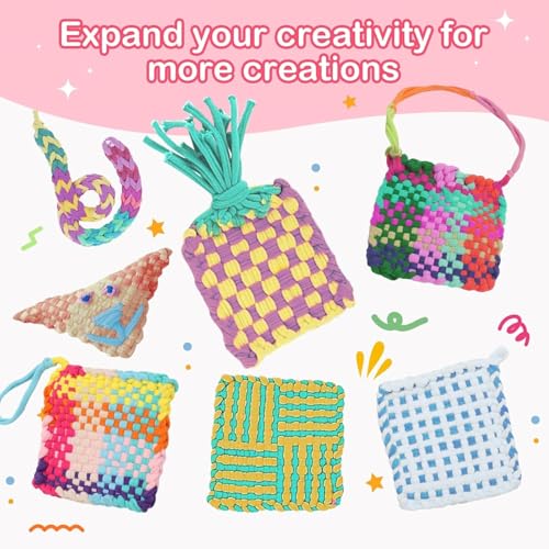 1500pcs Weaving Loom Refill Loops for 7” Potholder Loom,15 Rainbow Colors - color: 15 Rainbow