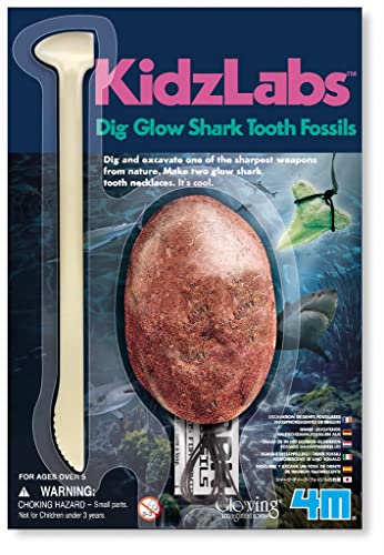 4M KidzLabs Dig Glow Shark Tooth Fossils Science & Jewelry Craft Kit - style: Modern