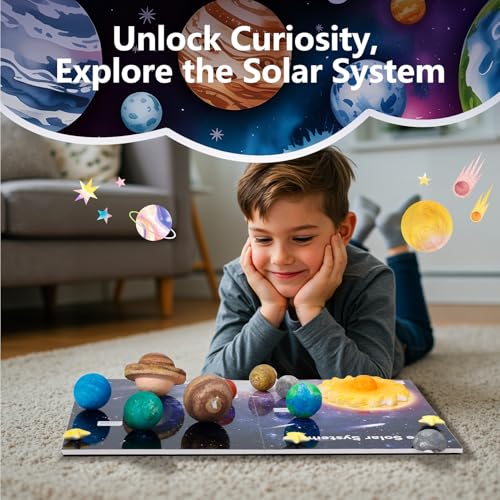 Pllieay Solar System Model Kit, 3D Solar System Kit for Crafts - color: 36pcs 3d Solar System Kit