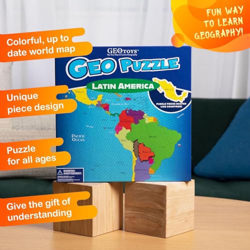GeoPuzzle Latin America Jigsaw Puzzles,50 Pc Puzzle for Kids Ages 6 and Up - color: 1 Set-latin America