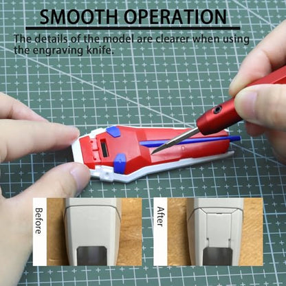 Model Scriber Tool 0.10mm Tungsten Steel Chisel - style: red+0.1mm