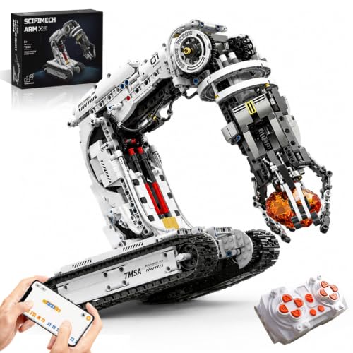 Gohero Tracked Robot Arm Kit 1468PCS,Remote APP Control for Ages 8-14
