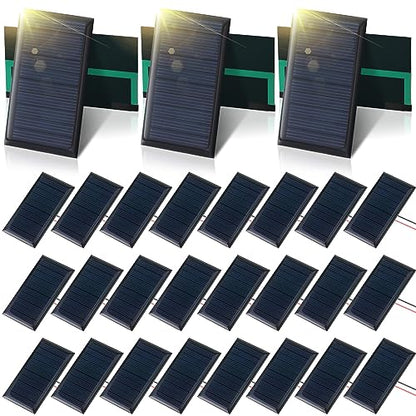 Retisee 30 Pcs Small Solar Panels Mini Polycrystalline Solar Cells