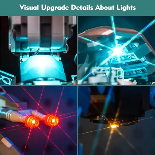 LocoLee LED Light Kit Compatible with Lego Droideka 75381(No Models Only Light) Creative Lighting Set Accessories Compatible with Lego Droideka 75381 Set