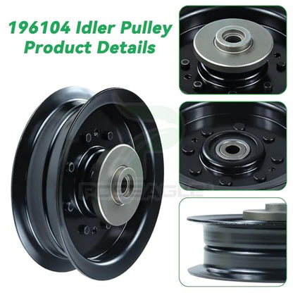 532196104 Idler Pulley with 539132728 Idler Pulley for Z246 Mowers - size: 1x196104+1x539132728
