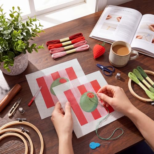 XunYee 27 Pcs Martini 18 Mesh Needlepoint Canvas Kit for Beginners Adults - style: Martini