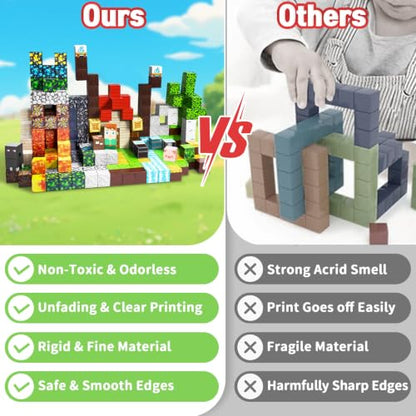 Intoypad 300PCS Magnetic Blocks, Magnetic Building Tiles STEM Toys for Kids - style: 300Pcs