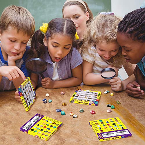 Piano Potato Rocks Collection 25PCS Rock and Mineral, STEM Geology Toy 6-12 - style: Gems