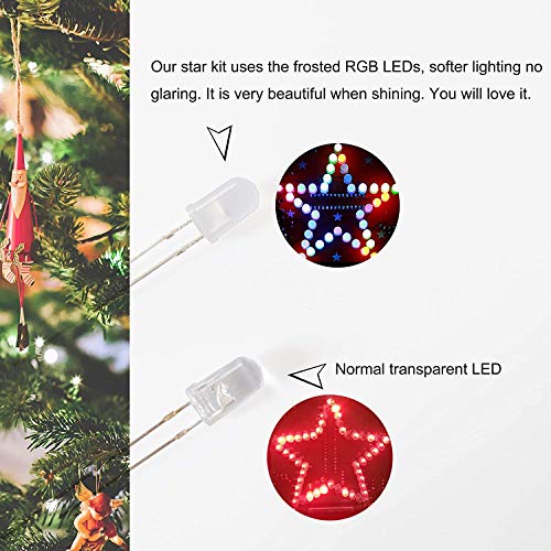 Star Shaped Soldering Practice Kit Electronics DIY Soldering Project, Colorful Flashing with Beep Music for Practicing Assemble, Creative Present, New Version