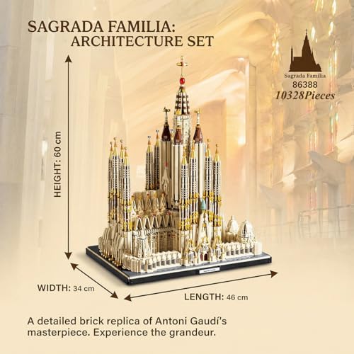 Sagrada Família - Spain Church Building Sets,10328 PCS Cathedral for Adults - color: Sagrada Família
