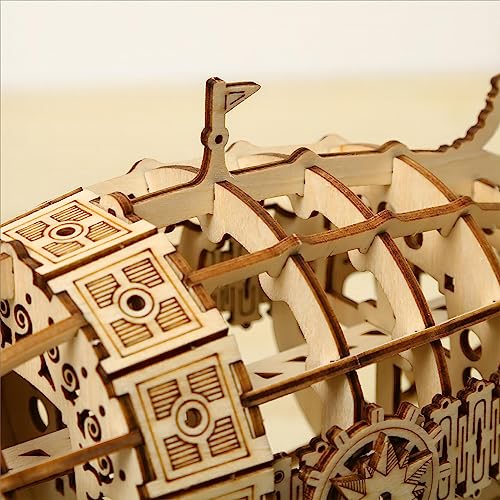 3D Wooden Puzzles Airship Model Kits, Brainteaser and Puzzle for Christmas/Birthday,Gifts for Adults and Teens to Build Combination - style: Airship