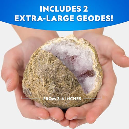 National Geographic Break Open 2 Jumbo Geodes Science Kit for Kids - size: 2 Jumbo Geodes