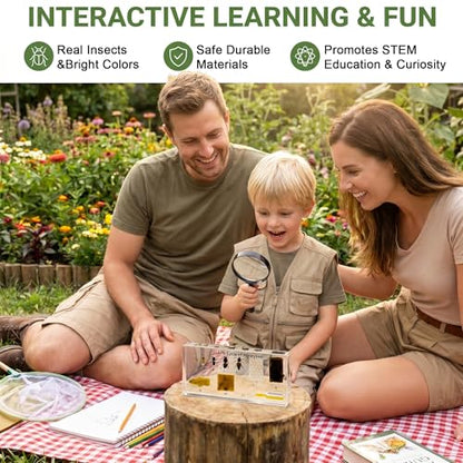 Life Cycle of Common Insect Specimen, Resin Collection Science Toys for Kids Aged 3-12 (Honeybee) - color: Honeybee