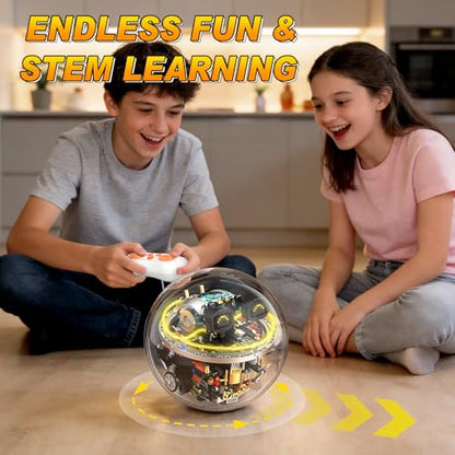 Transparent Spherical Robot Building Block Kit STEM Toys for Kids