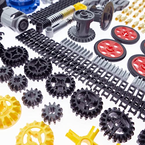 ASTEM Technic Parts 826Pcs Building Blocks with Differentials Wheels Chain Link Connector Joints Track Tank Wheel Shock Absorber Steering Shaft for MOC