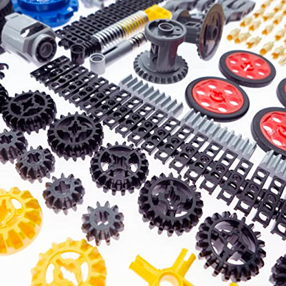 ASTEM Technic Parts 826Pcs Building Blocks with Differentials Wheels Chain Link Connector Joints Track Tank Wheel Shock Absorber Steering Shaft for MOC