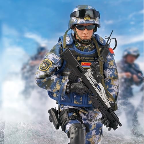 12 Inch Action Figures Military Set, 1/6 Scale Soldier Model Set with Weapons, Outfit and Other Accessories - Marine-CH01 - color: Ch01