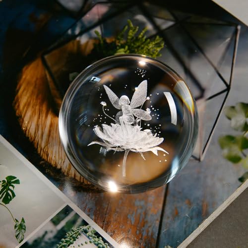 Fairy Gifts for Women 3D Fairy Crystal Ball Night Light - color: 3D Flower Fairy
