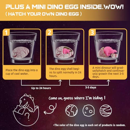 PIBEX Gemstone Dig Kit, Dig up 15 Rocks & Minerals from Earth Moon Mars, Solar System Planets Geology Science Set, Space Rock Mining Toys for Kids, STEM Gift for Boys & Girls Age 6-8-12 - size: 3 Planets (15 Stones)