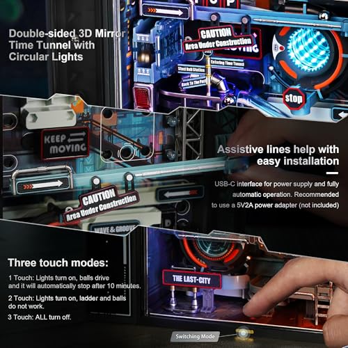 ROKR 3D Puzzles Building Toy Sets Marble Run Model Kits for Adults, DIY Hobbies for Men Women (Parallel World MR01S)