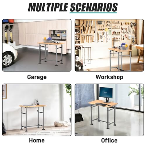 EVERHANGER Workbench for Garage, Adjustable Height Work Table - size: Small