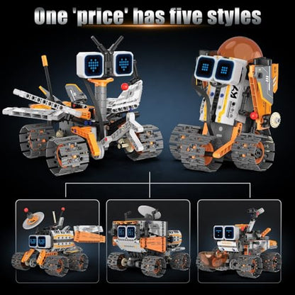 5-in-1 STEM RC Robot Building Kit, Age 5-7, 8-13, 14+ Years