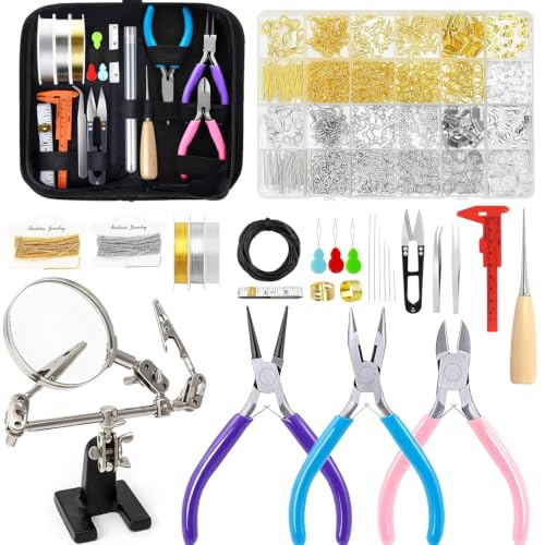 Jewelry Making Supplies Kits Repair Tools for Adults with jewelry findings - color: Multicolor