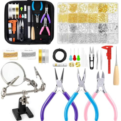 Jewelry Making Supplies Kits Repair Tools for Adults with jewelry findings - color: Multicolor