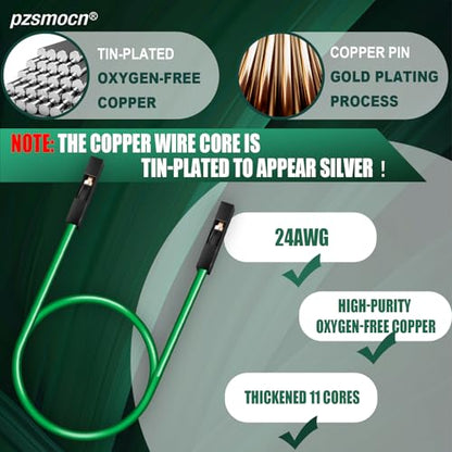 40 Sets / 120 Pcs for Dupont 2.54mm 1-Pin Connector Kit 24AWG 20cm - size: 1-Pin Female to Female, style: Black with Cable