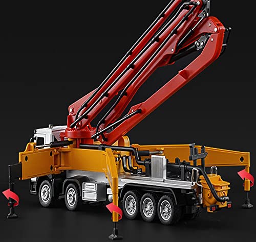 Concrete Pump Truck Construction Vehicles Toys,1:50 Scale Diecast Site Concrete Pump Truck, Toy Trucks for Kids - color: 1709