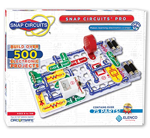 SNAP CIRCUITSPro SC-500 STEM Electronics Kit, 500+ Projects, Ages 8+ - size: 500 Projects
