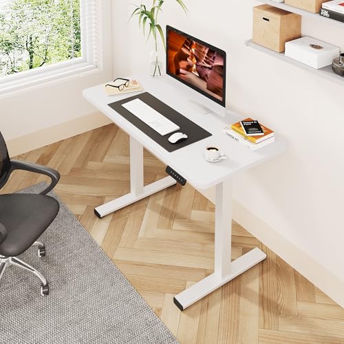 40''x24''One-Piece Adjustable Small Standing Desk for Home Office - color: White, size: 4024