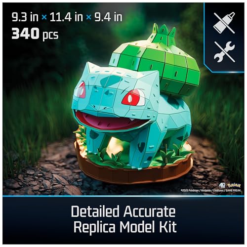 4D Build Pokémon Bulbasaur 3D Puzzle Model Kit, Desk Décor, Shelf Display - style: Bulbasaur 195 pcs