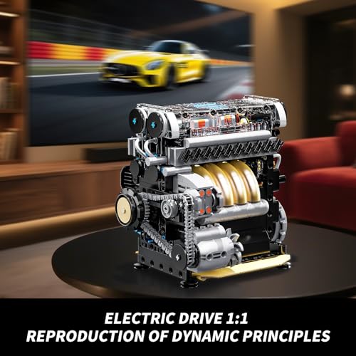 L4 Engine Building Sets for Adults, MOC Inline 4-Cylinder Mini Car Motor Model Kit that Runs, DIY STEM Toy Gift for Teens 14+ (853 PCS) - style: YC614