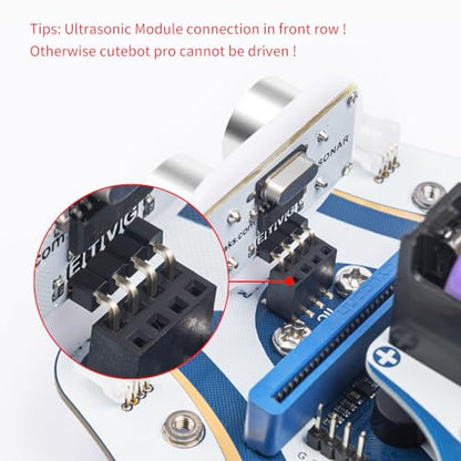 ELECFREAKS microbit Starter Kit Cutebot Pro DIY Programmable Robot Car Kit with 4 Line-Tracking Sensors and Encoded Motor, microbit Project Makecode Coding Set (not Include Micro:bit and Battery)
