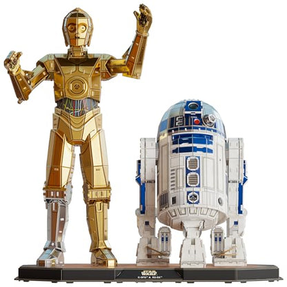 4D Build Star Wars C-3PO & R2-D2 Droid 3D Puzzle Model Kit, Room Display - style: C-3PO & R2-D2 416 pcs