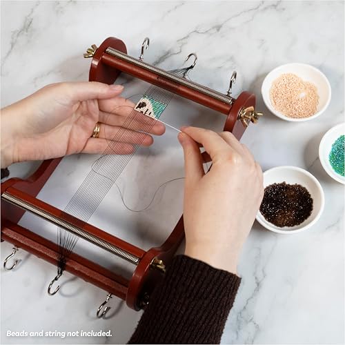 The Beadsmith Wooden Bead Loom - size: 11 x 7 x 3 inches