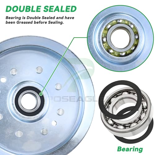 756-05034A GY20629 Idler Pulley for John Deere 42" 48" D140 Deck - size: 1xGY20629 756-05034